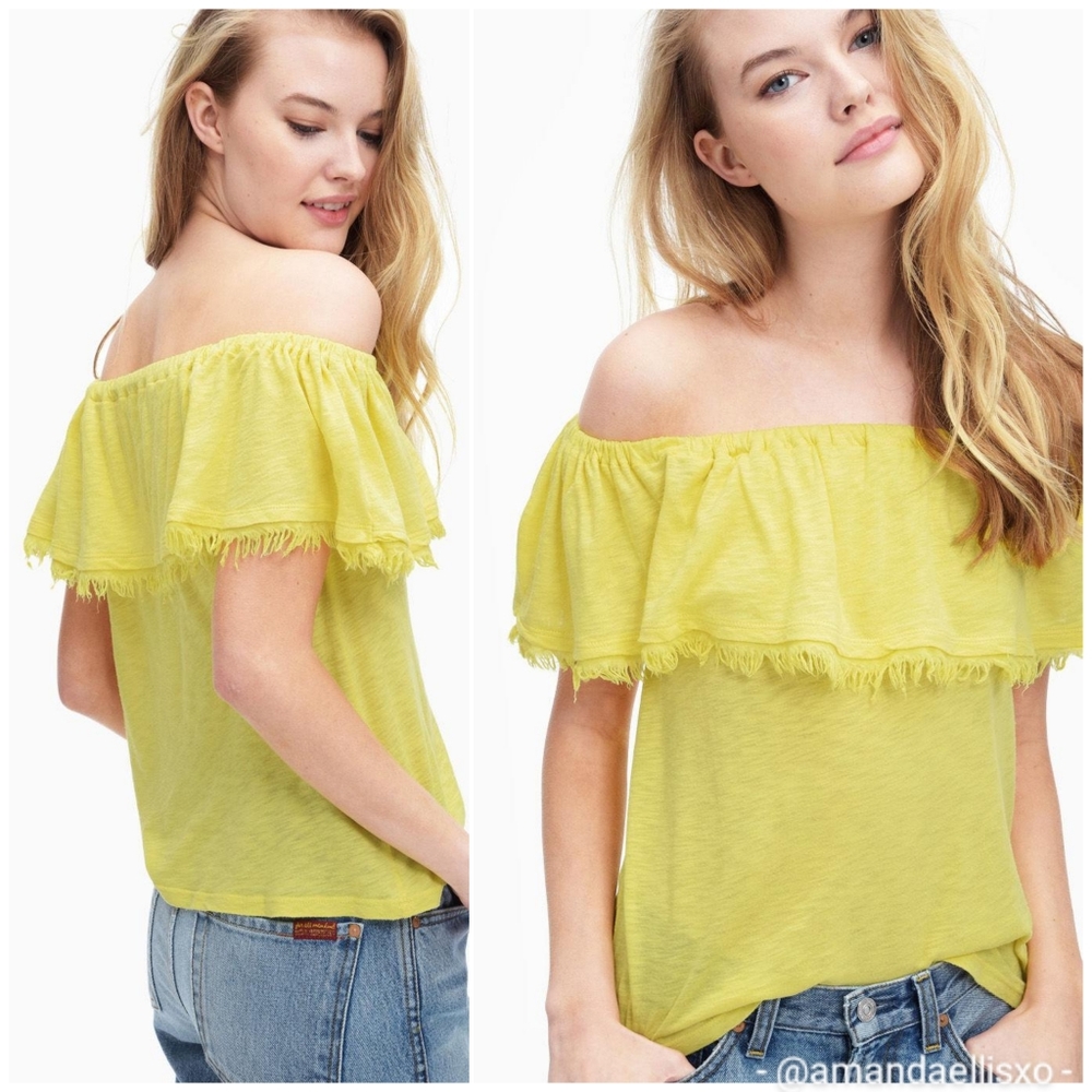 Splendid Senorita Off the Shoulder Fringe Top
